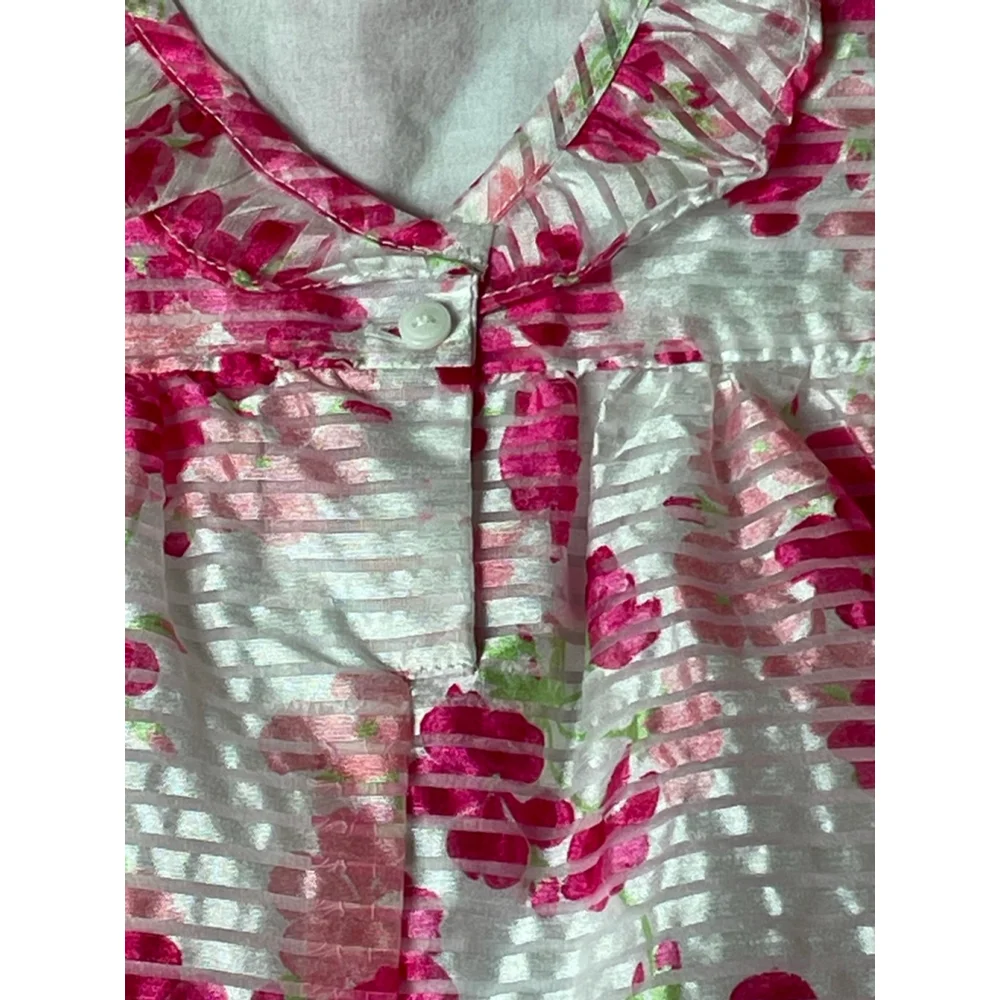 Baby Gymboree White Pink Floral Sleeveless Bodysuit 3-6 Months